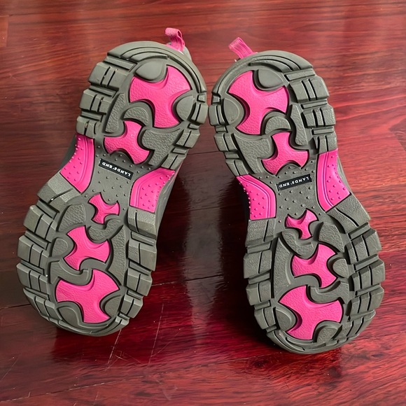 Lands’ End Primaloft 400 Gram Insulation Snow Boots Size 1 Gray Pink - Picture 7 of 12